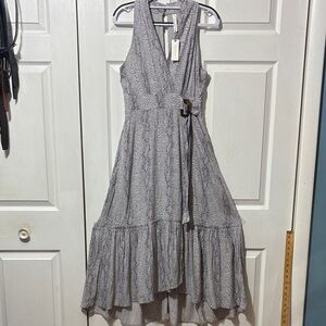 Anthropologie Gray High Low Dress
